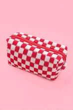 Load image into Gallery viewer, CHECKER GINGHAM MAKEUP COSMETIC POUCH BAG