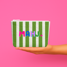 Load image into Gallery viewer, Mahjong Pouch | MAHJ Club Stripe Flat Zip Mahjong gift Tyvek