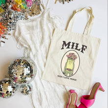 Load image into Gallery viewer, MILF Man I Love Frogs Tote Funny Cowboy Frog Tote Bag