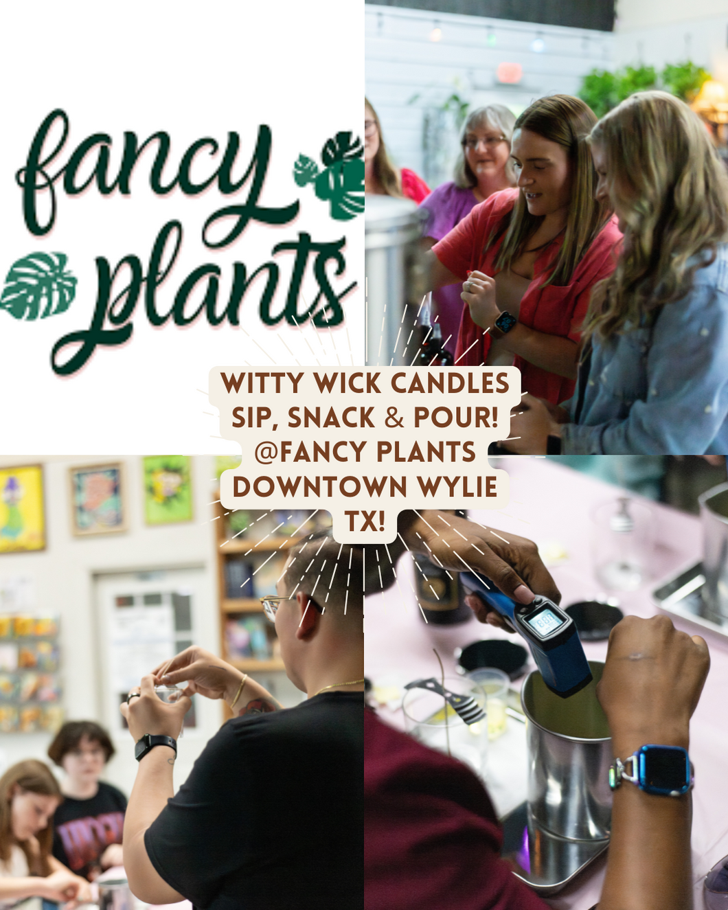 Sip, Snack & Pour Candle Class