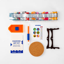 Load image into Gallery viewer, PixelPop™ Diamond Art Acrylic Coaster Kit — Tutti Frutti