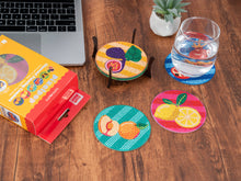 Load image into Gallery viewer, PixelPop™ Diamond Art Acrylic Coaster Kit — Tutti Frutti