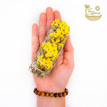 Load image into Gallery viewer, Yellow Sinuata Flower with White Sage Bundles