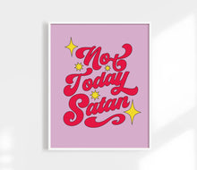 Load image into Gallery viewer, Not Today Satan Print | Colorful Retro Art Print
