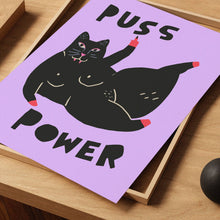 Load image into Gallery viewer, Puss Power - Cat Art Illustration Feminist Print