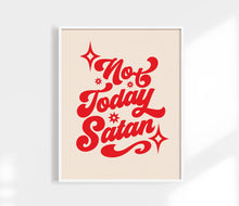 Load image into Gallery viewer, Not Today Satan Print | Colorful Retro Art Print