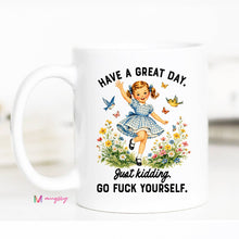 Load image into Gallery viewer, Great Day Funny Retro Girl Mug | Sarcastic Humor Coffee Mug