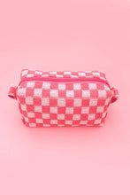 Load image into Gallery viewer, CHECKER GINGHAM MAKEUP COSMETIC POUCH BAG