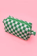 Load image into Gallery viewer, CHECKER GINGHAM MAKEUP COSMETIC POUCH BAG