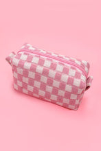 Load image into Gallery viewer, CHECKER GINGHAM MAKEUP COSMETIC POUCH BAG