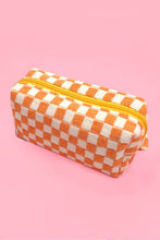Load image into Gallery viewer, CHECKER GINGHAM MAKEUP COSMETIC POUCH BAG