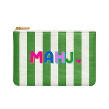 Load image into Gallery viewer, Mahjong Pouch | MAHJ Club Stripe Flat Zip Mahjong gift Tyvek