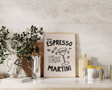 Load image into Gallery viewer, Espresso Martini | Neutral Bar Cart Wall Art Print