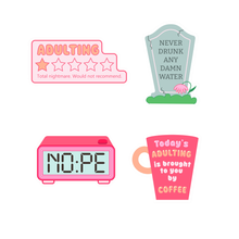 Load image into Gallery viewer, PixelPop™ Diamond Art Sticker Pack — Barely Adulting