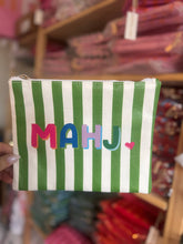 Load image into Gallery viewer, Mahjong Pouch | MAHJ Club Stripe Flat Zip Mahjong gift Tyvek