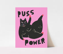 Load image into Gallery viewer, Puss Power - Cat Art Illustration Feminist Print