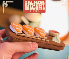 Load image into Gallery viewer, Salmon Nigiri Sushi Clicker 3D Printed Fidget Toy