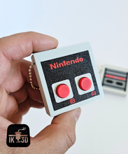 Load image into Gallery viewer, Retro Game Controller Clicker Button Keychain 3D Print