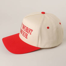 Load image into Gallery viewer, ON MY WORST BEHAVIOR Embroidered Trucker Hat
