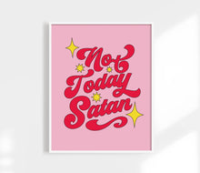 Load image into Gallery viewer, Not Today Satan Print | Colorful Retro Art Print