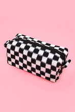Load image into Gallery viewer, CHECKER GINGHAM MAKEUP COSMETIC POUCH BAG