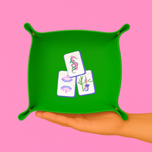 Load image into Gallery viewer, Mahjong tile gift Trinket Gift tray mahjong catchall green