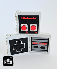 Load image into Gallery viewer, Retro Game Controller Clicker Button Keychain 3D Print