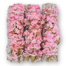 Load image into Gallery viewer, Pink Sinuata Flower with White Sage Bundles