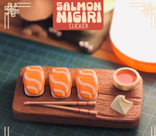 Load image into Gallery viewer, Salmon Nigiri Sushi Clicker 3D Printed Fidget Toy