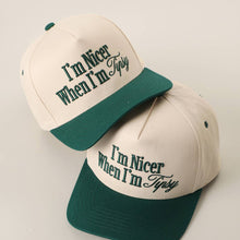 Load image into Gallery viewer, I'm Nicer When I'm Tipsy 3D Embroidered Two-Tone Trucker Hat