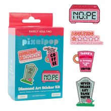 Load image into Gallery viewer, PixelPop™ Diamond Art Sticker Pack — Barely Adulting