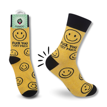 Load image into Gallery viewer, Fuck You Very Much | Funny Socks | Funny Gift | Yellow Socks