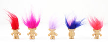 Load image into Gallery viewer, Mini Troll Dolls - 1”x2.5” Tall 1980s 1990s Novelty POP Toy 