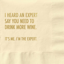Load image into Gallery viewer, Drink More Wine - Funny Cocktail Napkin