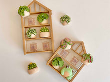 Load image into Gallery viewer, Greenhouse Plant Shelf Clicker 3D Printed Fidget or Keychain