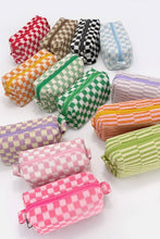 Load image into Gallery viewer, CHECKER GINGHAM MAKEUP COSMETIC POUCH BAG