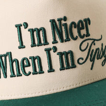 Load image into Gallery viewer, I'm Nicer When I'm Tipsy 3D Embroidered Two-Tone Trucker Hat