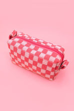 Load image into Gallery viewer, CHECKER GINGHAM MAKEUP COSMETIC POUCH BAG