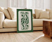 Load image into Gallery viewer, Feeling Lucky Wall Art Print | St. Patrick's Day Decor