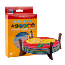 Load image into Gallery viewer, PixelPop™ Diamond Art Acrylic Coaster Kit — Tutti Frutti