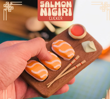Load image into Gallery viewer, Salmon Nigiri Sushi Clicker 3D Printed Fidget Toy