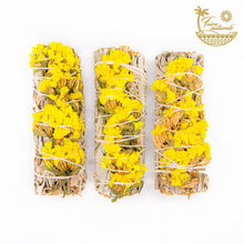 Load image into Gallery viewer, Yellow Sinuata Flower with White Sage Bundles