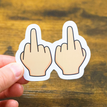 Load image into Gallery viewer, Middle Fingers | Funny Rude Vinyl Sticker