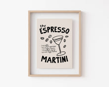 Load image into Gallery viewer, Espresso Martini | Neutral Bar Cart Wall Art Print