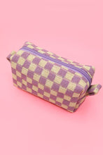 Load image into Gallery viewer, CHECKER GINGHAM MAKEUP COSMETIC POUCH BAG