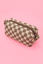 Load image into Gallery viewer, CHECKER GINGHAM MAKEUP COSMETIC POUCH BAG