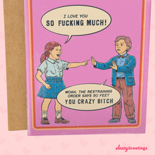 Load image into Gallery viewer, The Restraining Order Says 50 Feet - 70's Vintage Valentine's