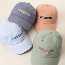 Load image into Gallery viewer, SELF CARE SUNDAY, ANXIETY Embroidered Cotton Baseball Cap