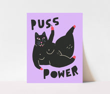 Load image into Gallery viewer, Puss Power - Cat Art Illustration Feminist Print