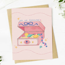 Load image into Gallery viewer, "You are treasured" Treasure Chest Encouragement Card